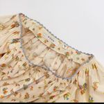 DOEN Cream Floral Blouse S Photo 5