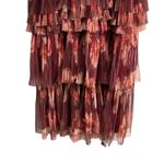 Hutch  Nalina Wine Red Floral Tiered Sleeveless Formal Maxi Dress 14 Photo 11