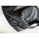 Vintage Stone Mountain Black Leather Shoulder Bag Handbag Made USA Photo 5