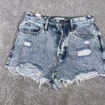PacSun  Vintage High Rise Distressed Denim Shorts Size 26 Button Fly Photo 0