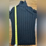 ZARA  Knit Size M Black Turtleneck Ribbed Knit Long Sleeve Pullover Sweater Top Photo 3