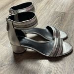 Rebecca Minkoff Ortenne Silver Leather Ankle Strap Sandal Photo 9