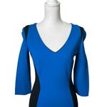Just Cavalli Women's Blue & Black 3/4 Sleeve Bodycon Dress Illusion US Medium Photo 1