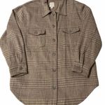 Joie  Plaid Shacket Button Down Shirt Jacket with 2 Pockets; NWOT; size XL Photo 0