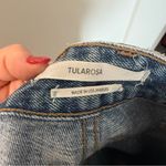 Tularosa  Revolve Hailey Straight Jean Distressed Krabi Blue High Waist Rise 26‎ Photo 4