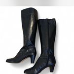 Salvatore Ferragamo  Black Leather Heeled Boots Photo 2