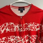 Lands' End Lands’ End Women’s Vibrant Red Cardigan Size Large Photo 3