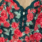 Victoria's Secret  Gold Label Floral Teddy Lingerie Bodysuit Ruffle Size M Vintage Photo 2