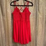 Zenana Outfitters Bright Red Crochet Cami Lace Bralette Mini Dress/Top 2X NWT Photo 1