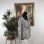 Westbound Women’s Large Zebra Print Top Long Sleeve Animal Print Blouse Stretch Photo 1