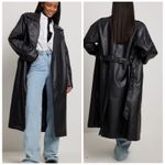 NA-KD  Pu Trench Coat Biker Size EU36 Brown Photo 5