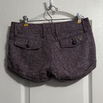 American Eagle π Purple Tweed Wool Micro Mini Low Rise Y2K Shorts Photo 2