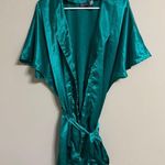 Frederick's of Hollywood  Robe Womens Size Large Short Satin Belted Vintage Photo 0