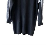 StitchDrop Fuzzy Black Grey Cozy Oversized Hooded Sweater Dress Sleeves Sz XL Black Photo 3