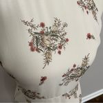 Lush Clothing Lush Dress Midi Halter Criss Cross Back High Neck Floral Botanical Cream Green Photo 2