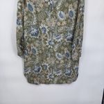 RipSkirt Dress Womens XS Green Floral Long Sleeve 100% Cotton Pockets Photo 2