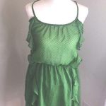 Ruffled Strappy Sun Dress Elastic Waist Lined Skirt flattering back cut Size M Photo 0