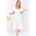 Show Me Your Mumu  Odette Midi Dress in White Small Womens Long Cotton Photo 10