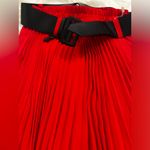 Elegant Red Pleated Skirt Size M Photo 2