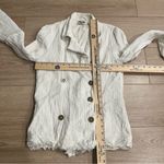 Show Me Your Mumu  Gillian Jacket Ivory Double Breasted Crepe Bell Sleeve Size L Photo 4