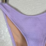 J Crew Bikini Bottom Womens Small Purple Textured Curved Waist Cheeky Pastel NEW Photo 1