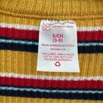 No Boundaries Juniors Mustard Yellow Ribbed Short Sleeve Striped Scoop Neck Top Photo 5