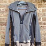 Lululemon Post Chaturanga Half Zip Pullover Sweater Womens Gray Black 6 Photo 6