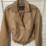 Levi's Levi’s Faux Leather Moto Jacket Tan Camel Size Small | NWT Photo 2