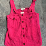 Evereve  Fuchsia Sammy gauze neck tank Top Photo 0