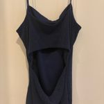 Navy Glitter Cutout Mini Dress Blue Size XS Photo 3