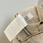 Madewell  Patch Pocket Linen Flare Trousers in Oat Color Linen Size US 2 NWT Photo 8