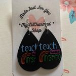 Handmade Teach Inspired Teardrop Earrings  Photo 0