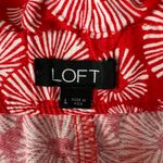 Loft Linen Viscose High Rise Red Shorts Size Large Breathable Photo 3