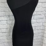 JS Boutique one shoulder rouched dress w/sequin appliqué black sz 6 Photo 13