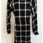 Lurex, Black and White Plaid Dress with Belt Photo 0