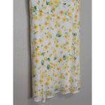 Sophie Rue Large  Rayon Puff Sleeve Mini Dress Butter Yellow Floral Sundress Photo 3