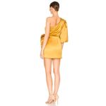 Lovers + Friends  Kennedy Mini Dress in Mustard Yellow XSmall New Satin Photo 1