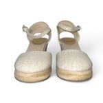 J.Crew Women's Beige Linen Espadrille Wedge Sandals Size 7.5 NWOB Photo 1