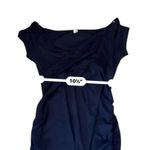 Pinkblush  Navy Blue‎ Maternity Maxi Dress Women’s Size Small Ruched Sides Photo 6