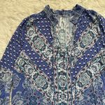Free People Top Magic Mystery Tunic Sky Flare Sleeves Printed Blue S NWT New Photo 3