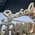 Special Grandmother Flower Bouquet Gold Tone Brooch Pin AJC Signed Photo 8