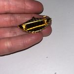 Set of 3 vintage pins brooches • Colorful Butterfly Brooch • faux pearl • fan Black Photo 6