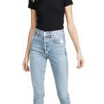 AGOLDE NWT 26 Nico High Rise Slim Boot Jeans Distress 5-Button Closure $168 MSRP Photo 0