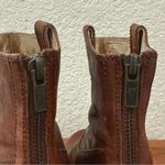 Frye Carson Wedge Booties Cognac Tobacco Brown Leather Hidden Wedge Booties Sz 8 Photo 10