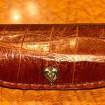 Brighton Vintage Leather Lipstick Case with Silver Heart Photo 0