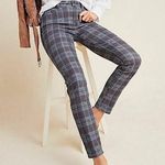 Paige  Hoxton crop plaid jeans Photo 0