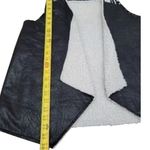 Flying Tomato  Black and White Faux Leather Vest with Sherpa Lining Photo 9