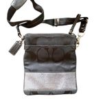 Coach  Signature Jacquard Swingpack Crossbody Bag Black Photo 2