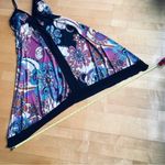 XOXO  Colorful Halter Dress, Sharkbite Hem, Black, Pink, Blue, Neon, Size L Photo 15