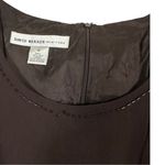Vintage David Warren‎ 100% Silk Brown Knee Length Dress beaded Women’s sz 10 Photo 2